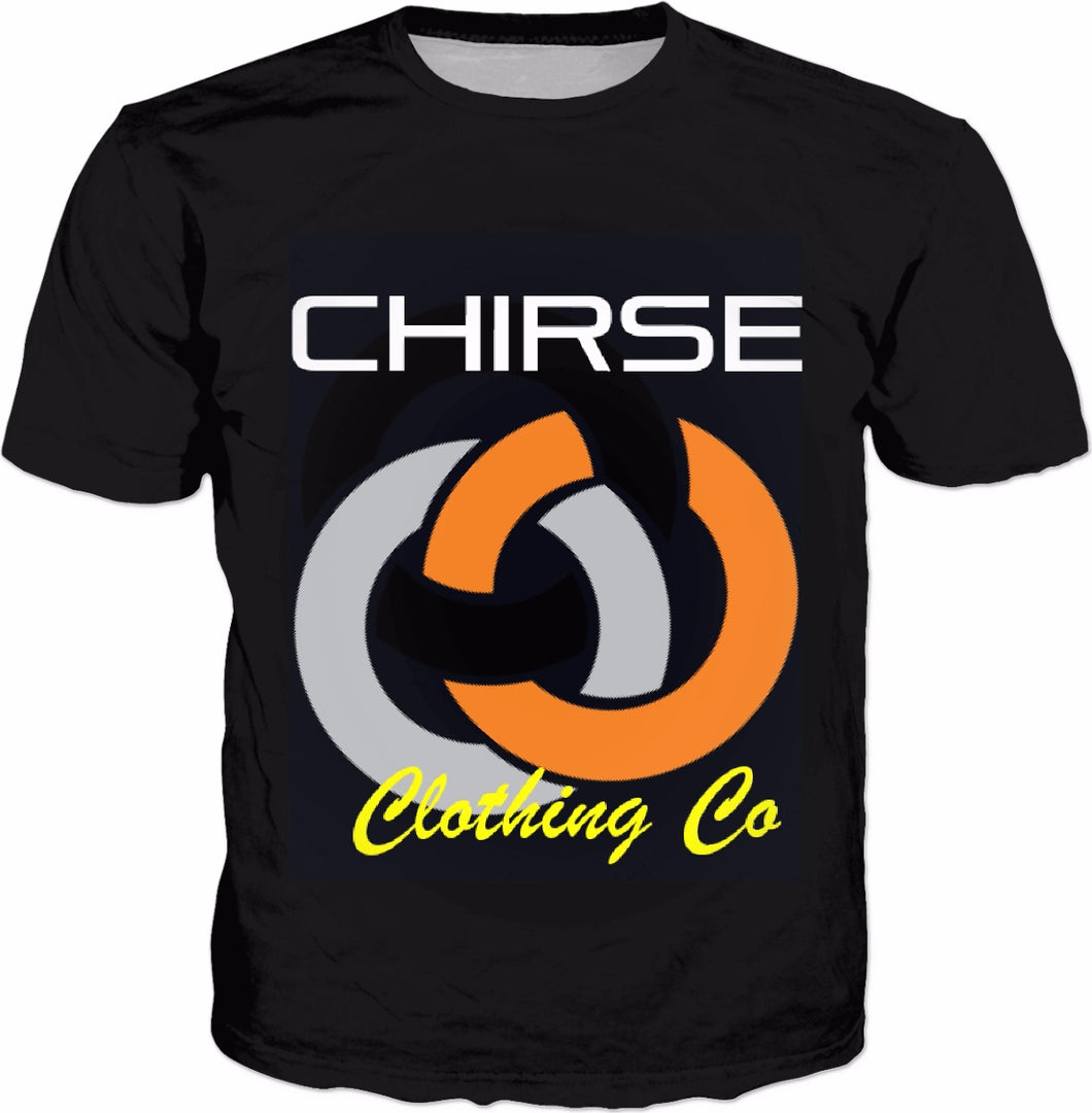CHIRSE black logo tee shirt