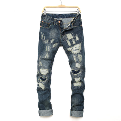 Hole Pattern Mens jeans - Chirse Clothing Company 