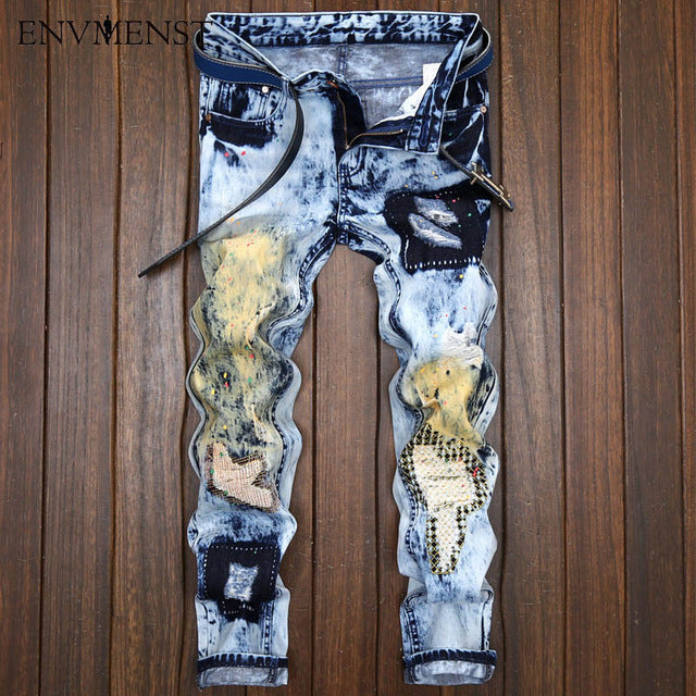 hole patch jeans denim - Chirse Clothing Company 