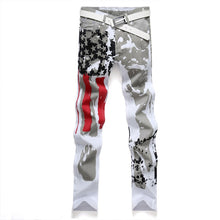 Men Casual American US Flag Printe Jeans - Chirse Clothing Company 