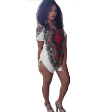 Women Dress Bodycon Mini Dresses Traditional Tribal African Dashiki Party Hippie Multicolor Short sleeve Dress 844 #LSIN - Chirse Clothing Company 