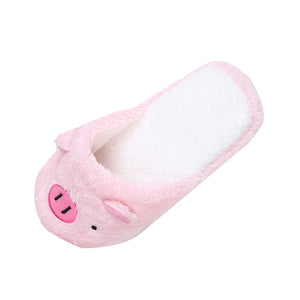 Lovely Pig Home Floor Soft Stripe Slippers Female Shoes 36-40 - Chirse Clothing Company 