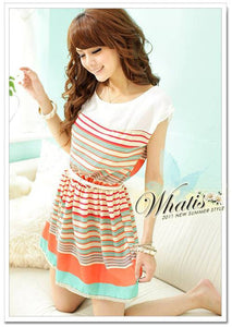 Fashion Women's Mini Dress Clubwear Elastic Waist - Chirse Clothing Company 
