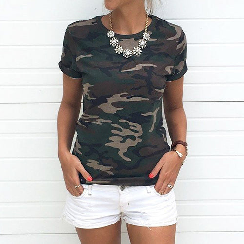 Chirse Clothing Company Camouflage Print Fitted T Shirt - Chirse Clothing Company 