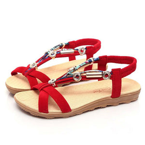 Women's Summer Sandals Shoes Peep-toe Low Shoes Roman Sandals Ladies Flip Flops - Chirse Clothing Company 