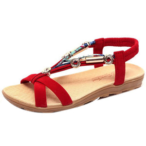 Women's Summer Sandals Shoes Peep-toe Low Shoes Roman Sandals Ladies Flip Flops - Chirse Clothing Company 