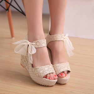 Women Fashion Summer Slope With Flip Flops Sandals Loafers Shoes - Chirse Clothing Company 